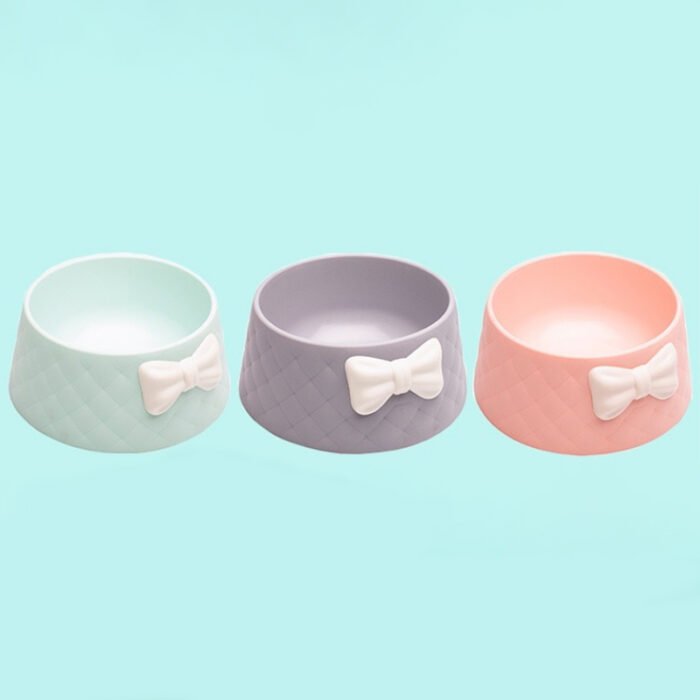 蝴蝶结宠物单碗 15.5*18*8.5cm（TZSJ-cw312）