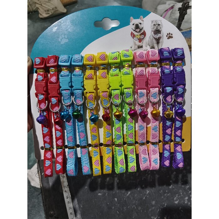 三色桃心款贴布项圈（YX）