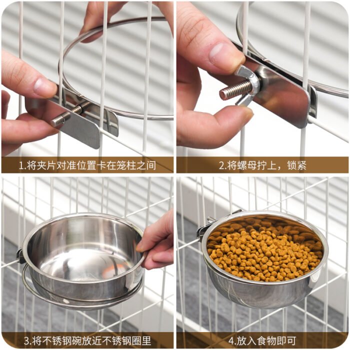 悬挂式304不锈钢宠物碗（WSW3041/WSW3042/WSW3043）