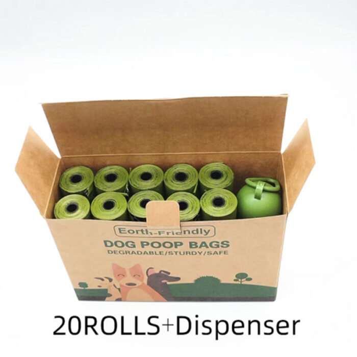 可降解印花厚度1.5丝15个/卷，20卷+1个胶囊型分配器套装（JHCG）
