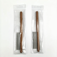 实木长短开结梳袋装