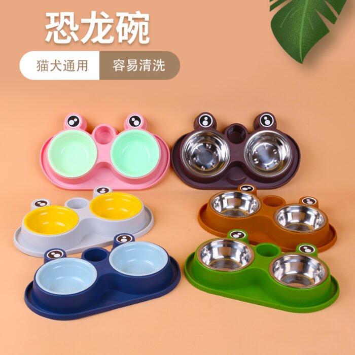 恐龙宠物碗 （+不锈钢碗）（HBFD）