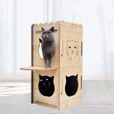 猫咪楼主图_01 猫咪楼 (送2个专用毛毡垫子)